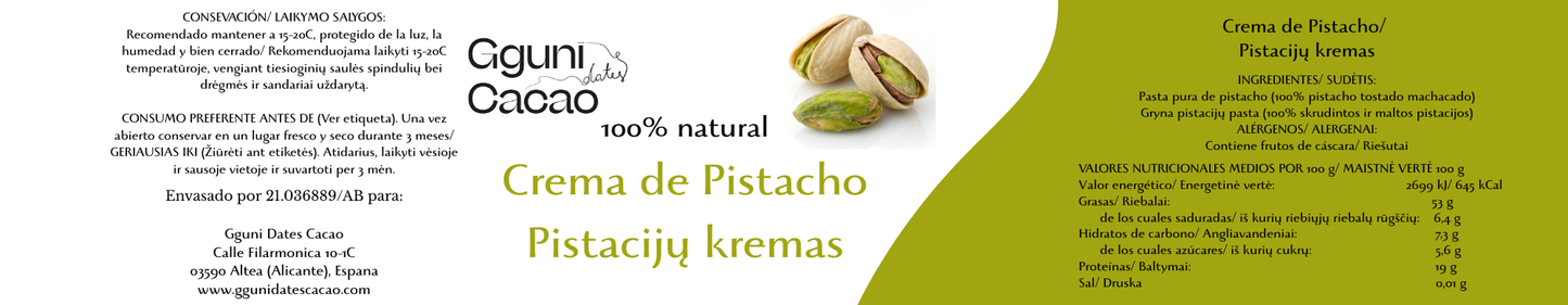 Pistachio nut butter, 100 g