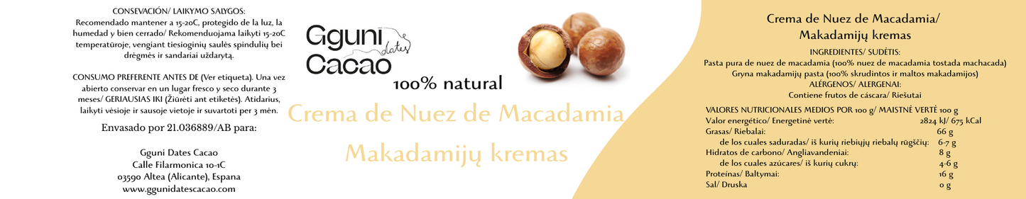 Macadamia nut butter, 100 g