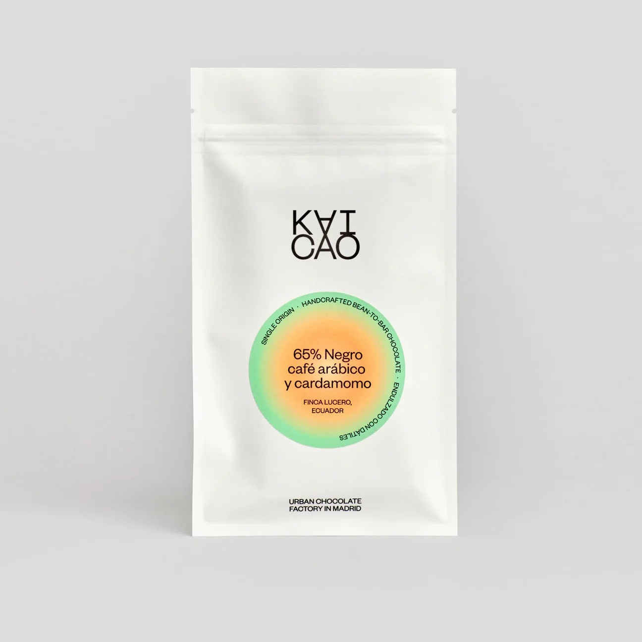 65% Dark Chocolate with Arabic Coffee and Cardamon, Sweetened With Dates