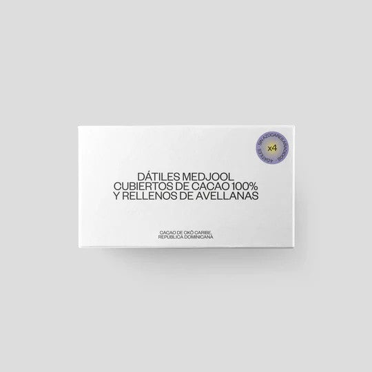 Medjool Date Filled With Hazelnuts Covered with 100% Chocolate