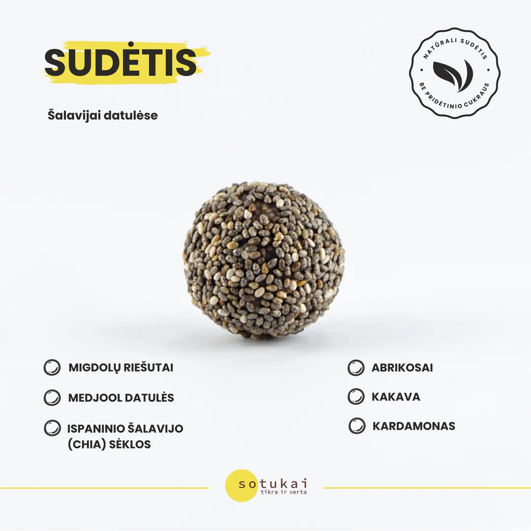 Energy balls: Sage (Chia seeds) in dates