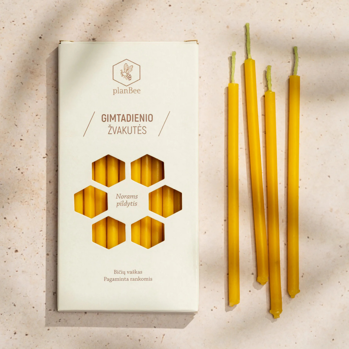 Birthday candles (natural)