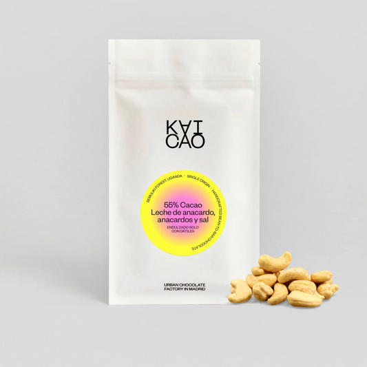 55% Vegan Cashew Milk Chocolate, With Roasted Cashews And Salt, Semuliki Forest, Uganda