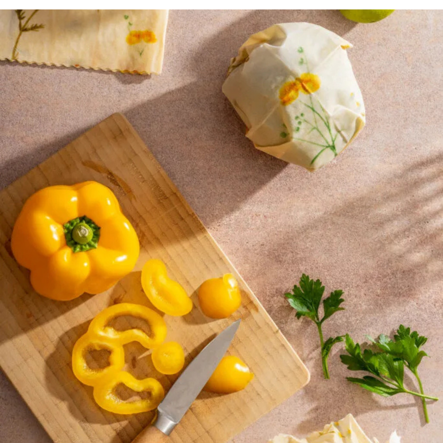 Bee wax wrap set of 3 canvas of different sizes (Meadows)