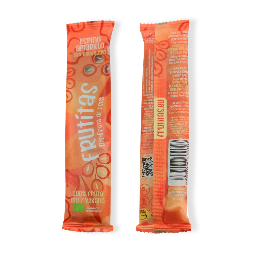 Fruititas of Sea Buckthorn BIO, organic fruit leather tongue, 1 units