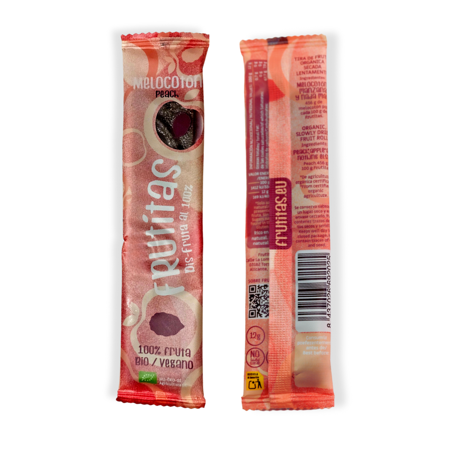 Fruititas of Peach BIO, organic fruit leather tongue, 1 units
