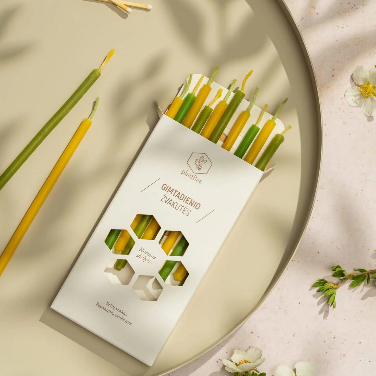 Birthday candles (two color)