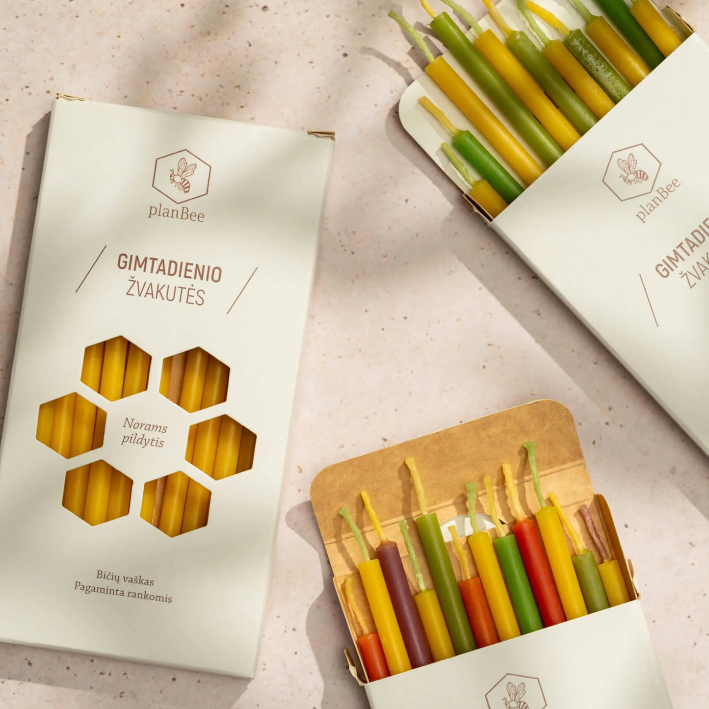 Birthday candles (natural)