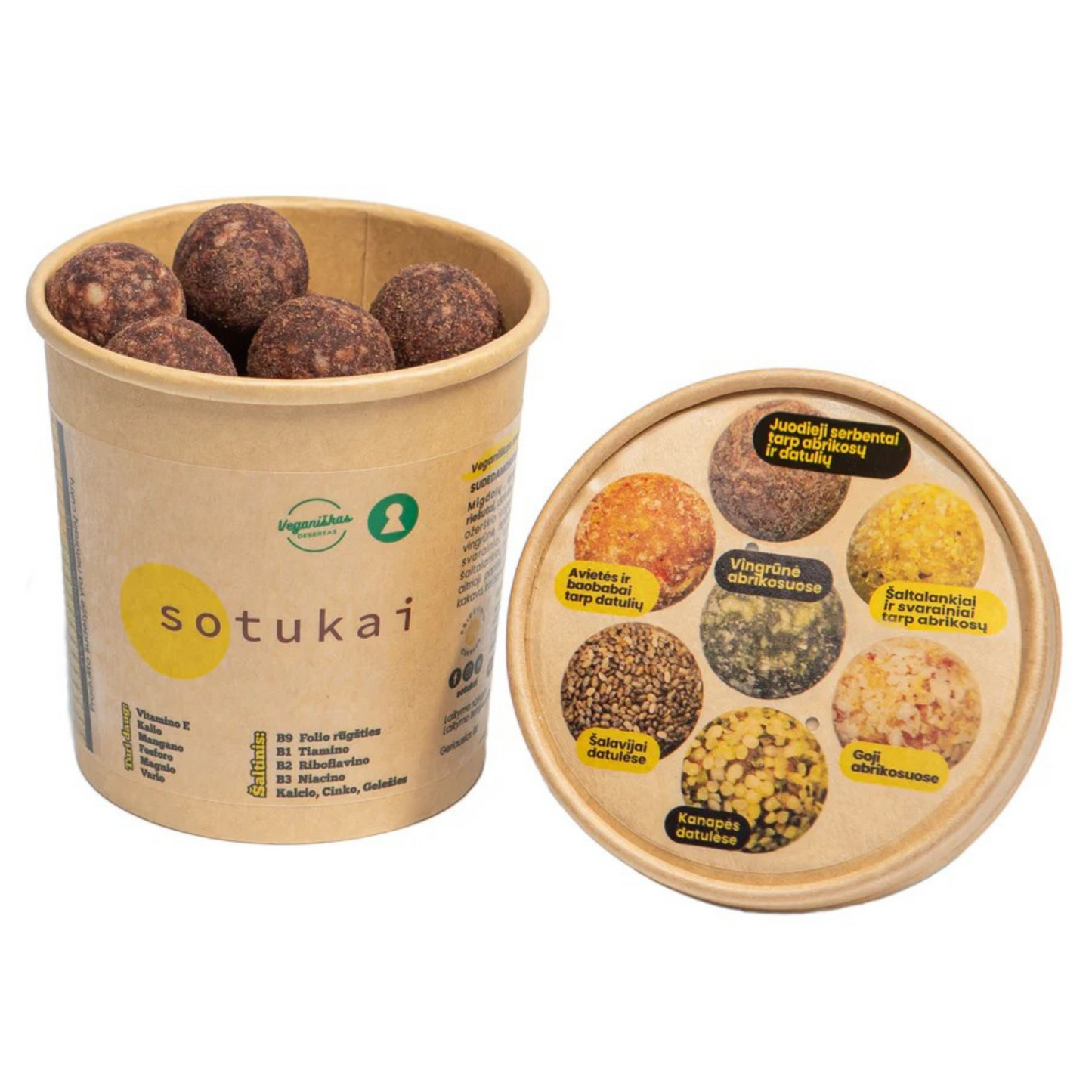 Energy balls: Blackcurrant in apricots and dates.