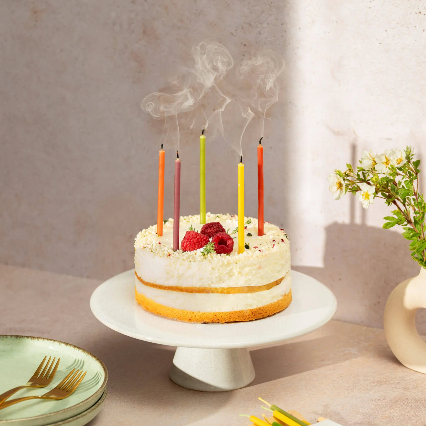 Birthday candles (colored)